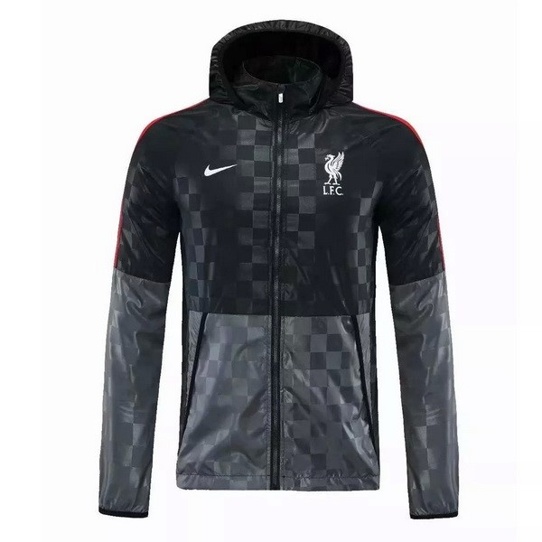 Windjacke Liverpool 2021-2022 Schwarz Grau Günstige Fußballtrikots